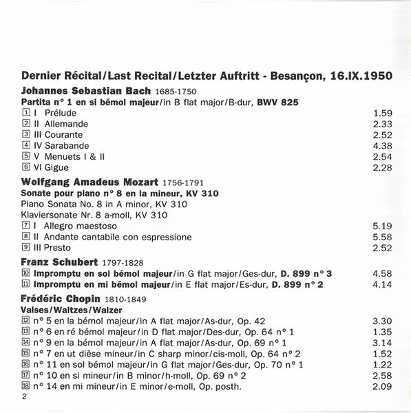 dernier-récital/last-recital/letzer-auftritt:-besançon,-16.ix.1950---bach,-mozart,-schubert,-chopin