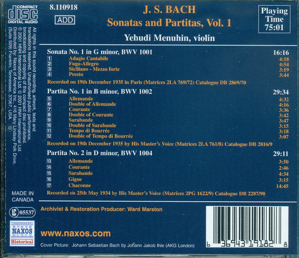 sonatas-and-partitas,-vol.-1-(historical-recordings-1934-1935)