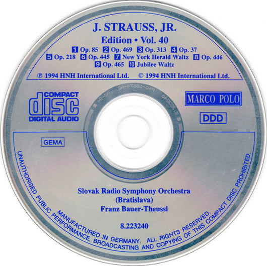 j.-strauss,-jr.:--edition-•-vol.-40