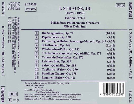 j.-strauss,-jr.:--edition-• vol.-8