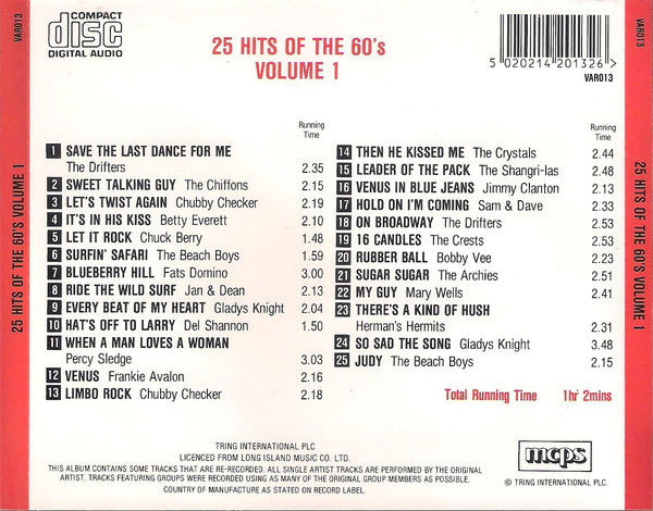 various-–-25-hits-of-the-60s-volume-1
