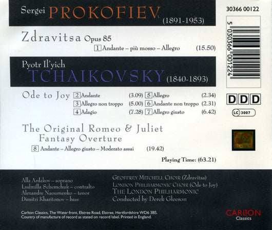 tchaikovsky:-the-original-romeo-&-juliet-fantasy-overture,-ode-to-joy---prokofiev:-zdravitsa