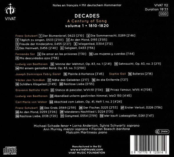 decades:-a-century-of-song,-volume-1:-1810-1820