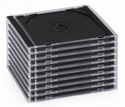 CD dėžutė 10 vnt Jewel juodu vidumi (tray)