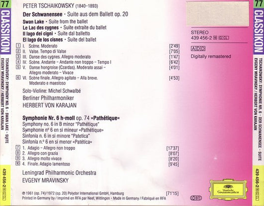 classikon-77:-tschaikowsky:-symphonie-nr.-6-»pathétique«-/-schwanensee-suite