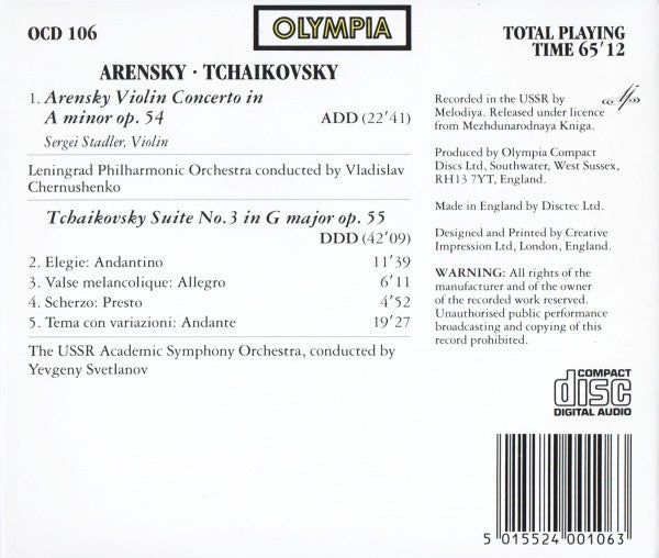 arensky-violin-concerto-op.-54-/-tchaikovsky-suite-no.-3-op.-55