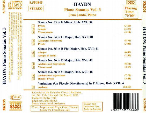 piano-sonatas,-vol.-3-(nos.-53---56-&-58-/-un-piccolo-divertimento)