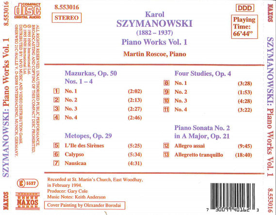 piano-works-vol.-1-(piano-sonata-no.-2,-op.-21-/-mazurka,-op.-50-•-metopes,-op.-29-/-four-studies,-op.-4)