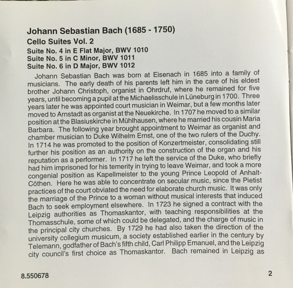 cello-suites-vol.-2:-nos.-4-6,-bwv-1010-1012