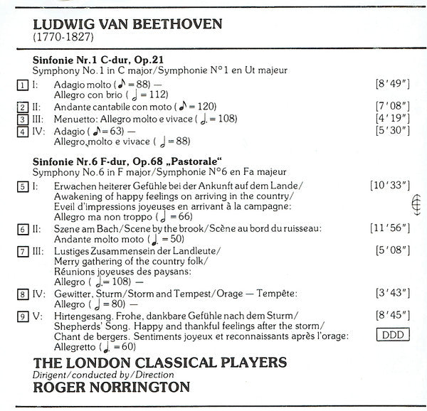 sinfonien-=-symphonies-1-&-6-"pastorale"