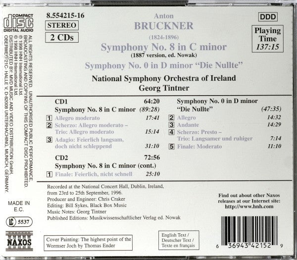 symphony-no.-8-(1887-version,-ed.-nowak)-/-symphony-no.-0-"die-nullte"