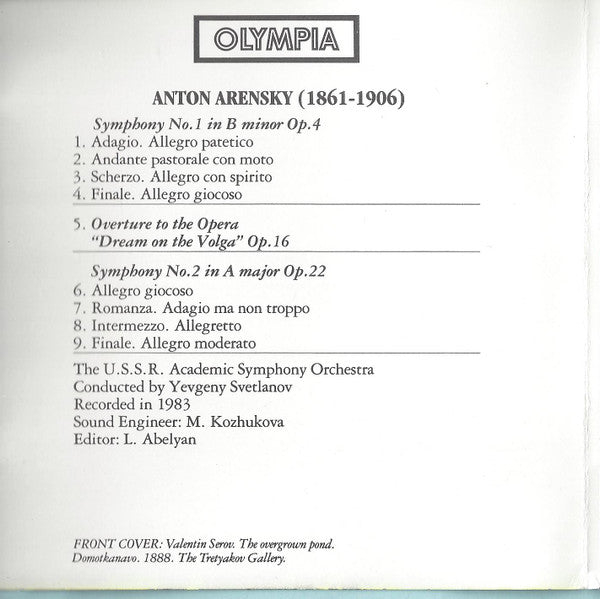 symphonies-nos.-1-&-2-/-overture-"dream-on-the-volga"