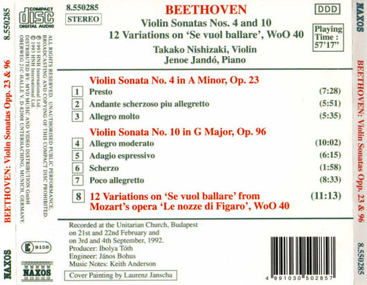 violin-sonatas:-no.-4,-op.-23;-no.-10,-op.-96-/-12-variations-on-se-vuol-ballare-from-le-nozze-di-figaro,-wo0-40