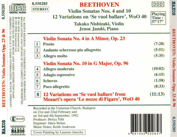 violin-sonatas:-no.-4,-op.-23;-no.-10,-op.-96-/-12-variations-on-se-vuol-ballare-from-le-nozze-di-figaro,-wo0-40