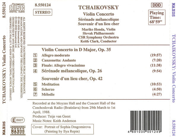 violin-concerto-/-sérénade-mélancolique-/-souvenir-dun-lieu-cher