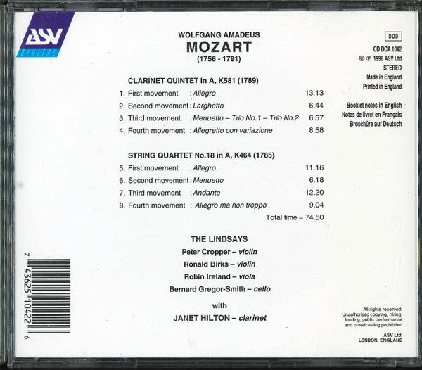 string-quartet-in-a-k464;-clarinet-quintet