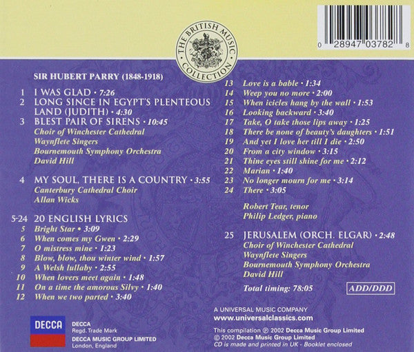 i-was-glad-/-long-since-in-egypts-plenteous-land-(judith)-/-blest-pair-of-sirens-/-my-soul,-there-is-a-country-/-20-english-lyrics-/-jerusalem