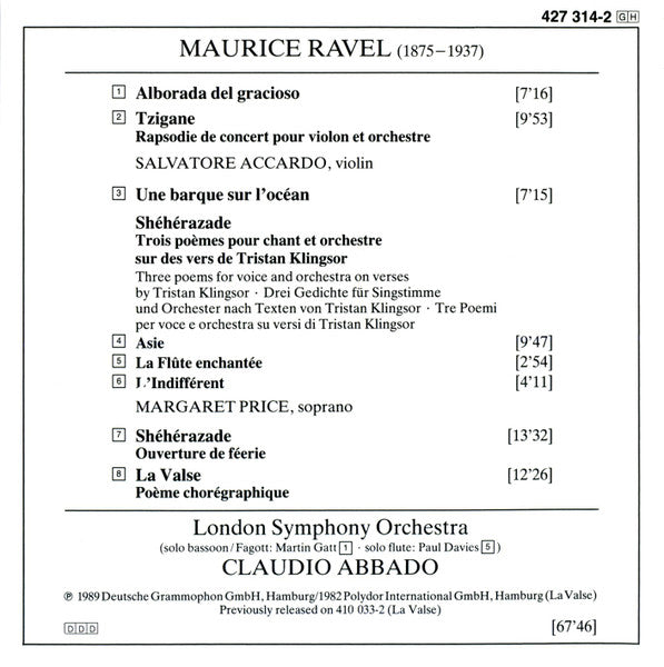 tzigane・shéhérazade・alborada-del-gracioso-une-barque・sur-l´ocean・la-valse