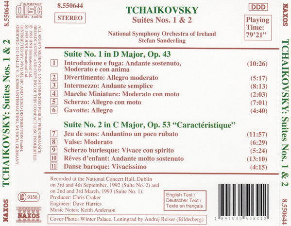 suites-for-orchestra:-no.-1,-op.-43---no.-2,-op.-53-"caractéristique"