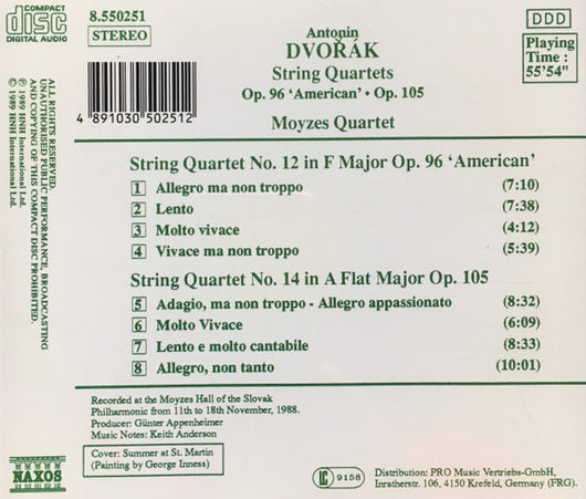 string-quartets-op.96-"american"-&-op.105