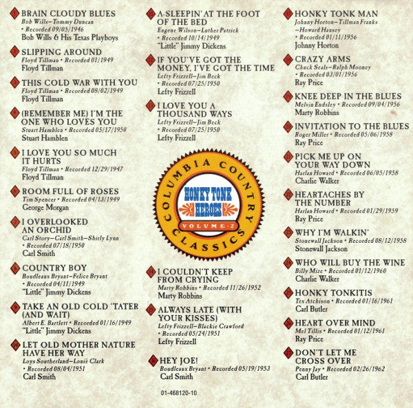 columbia-country-classics-volume-2---honky-tonk-heroes