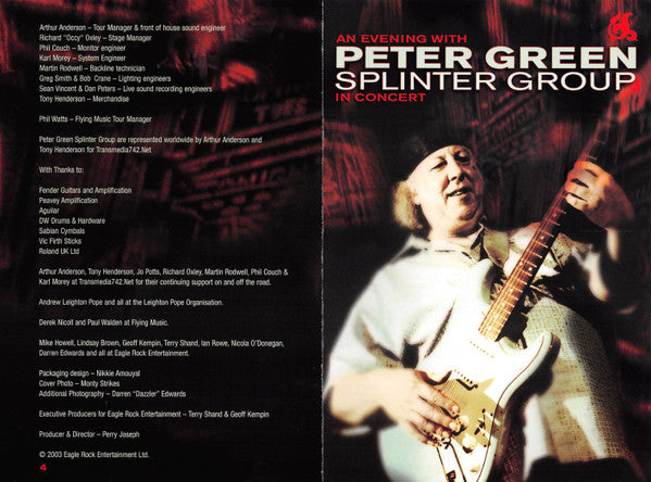 Splinter Group – Peter Green (Fleetwood Mac) 1997 Live Blues Album