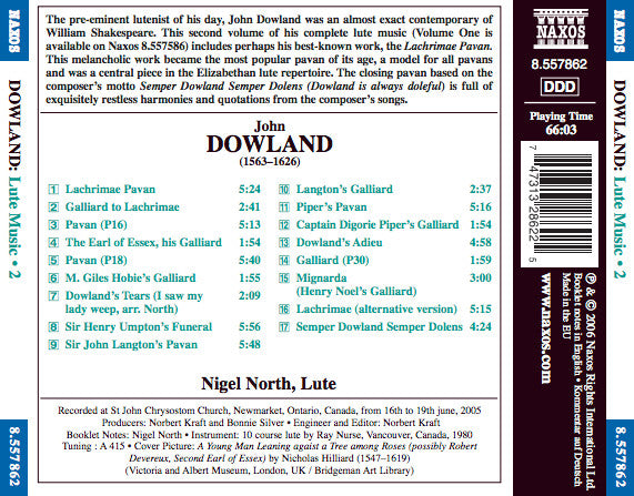 lute-music,-vol.-2---dowlands-tears