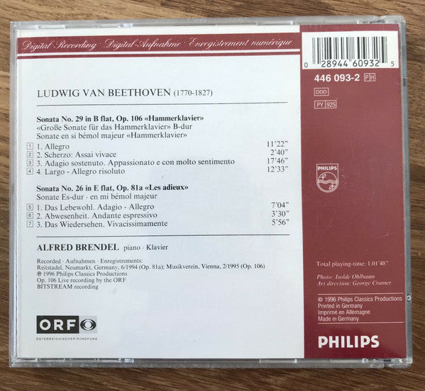 piano-sonatas-=-klaviersonaten:-op.-81a-«les-adieux»-•-op.-106-«hammerklavier»