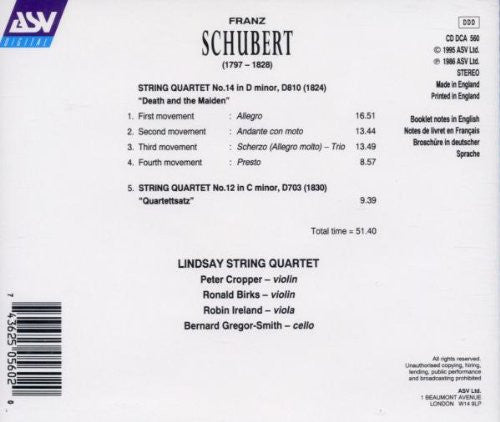 string-quartet-no.14-in-d-minor,-d810-"death-and-the-maiden";--string-quartet-no.12-in-c-minor,-d703-"quartettsatz"