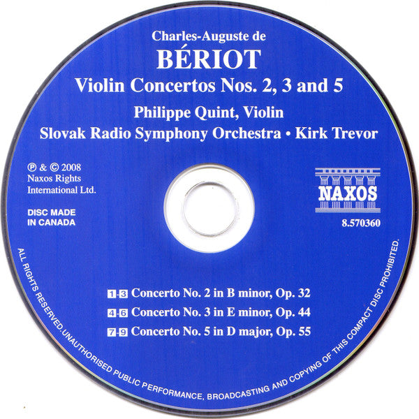 bériot:-violin-concertos-nos.-2,-3-and-5