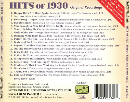 hits-of-1930