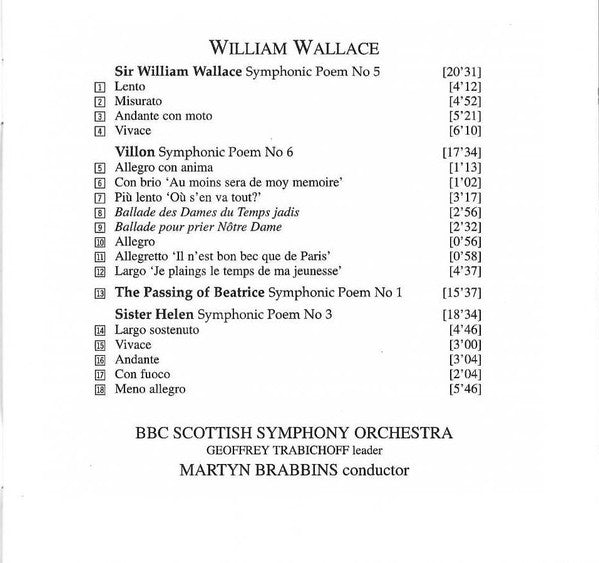 the-passing-of-beatrice-•-sir-william-wallace-•-villon-•-sister-helen