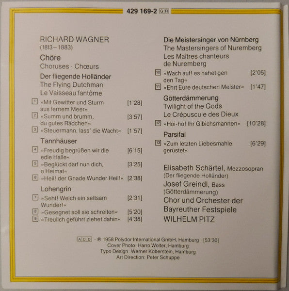 chöre:-lohengrin-•-götterdämmerung-•-parsifal-•-der-fliegende-holländer-•-tannhäuser-•-die-meistersinger-von-nürnberg