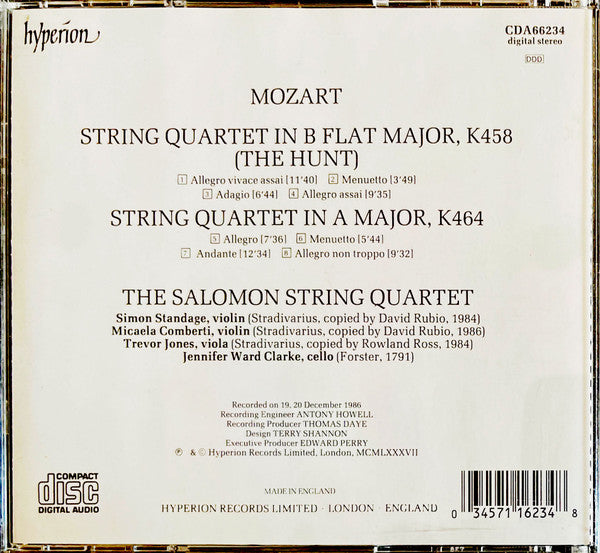 string-quartets-b-flat,-k458---a-major,-k464