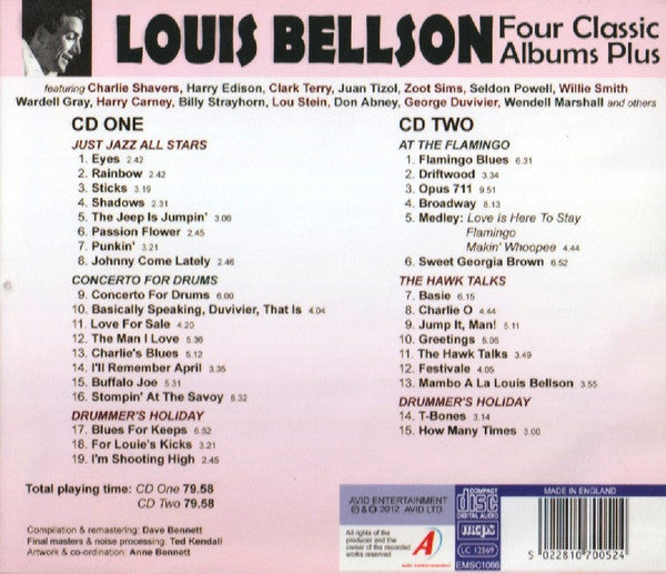 four-classic-albums-plus:-just-jazz-all-stars-/-concerto-for-drums-/-drummers-holiday-/-at-the-flamingo-/-the-hawk-talks