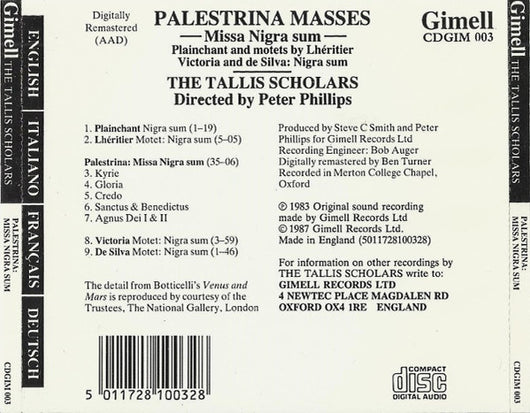 palestrina-masses:-missa-nigra-sum
