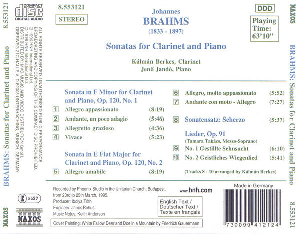 clarinet-sonatas-nos.-1-and-2-•-scherzo-•-lieder,-op.-91