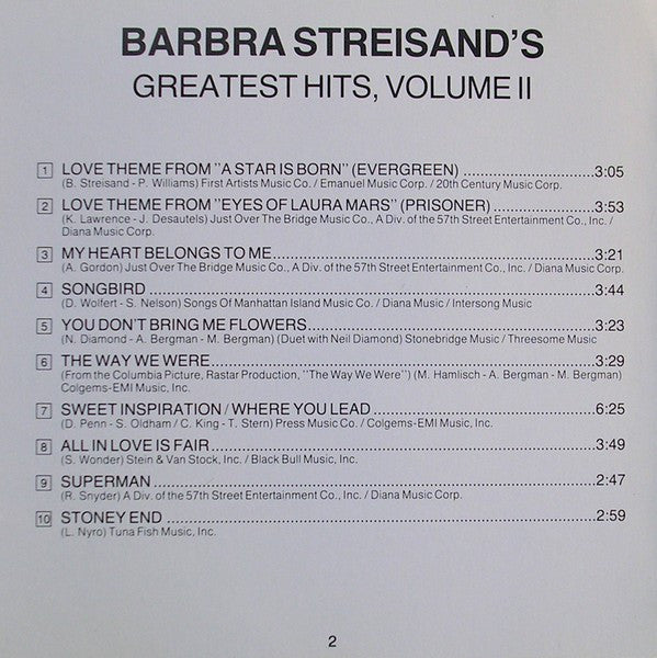barbra-streisands-greatest-hits---volume-2