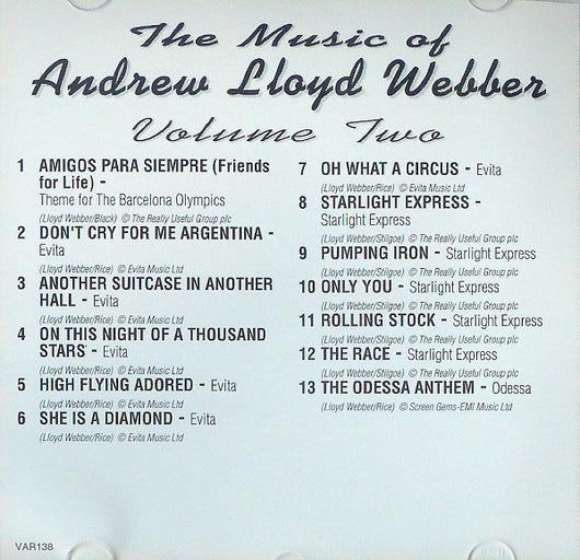 the-music-of-andrew-lloyd-webber-volume-two
