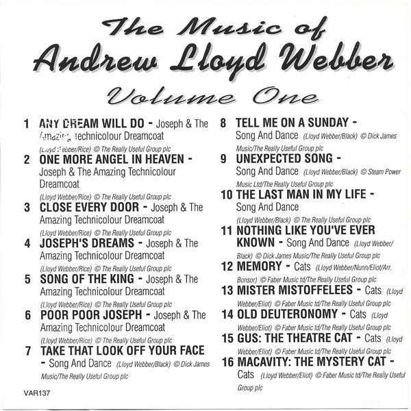 the-music-of-andrew-lloyd-webber-volume-one