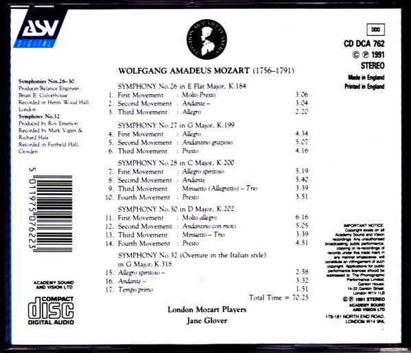 symphonies-26-27-28-30-&-32