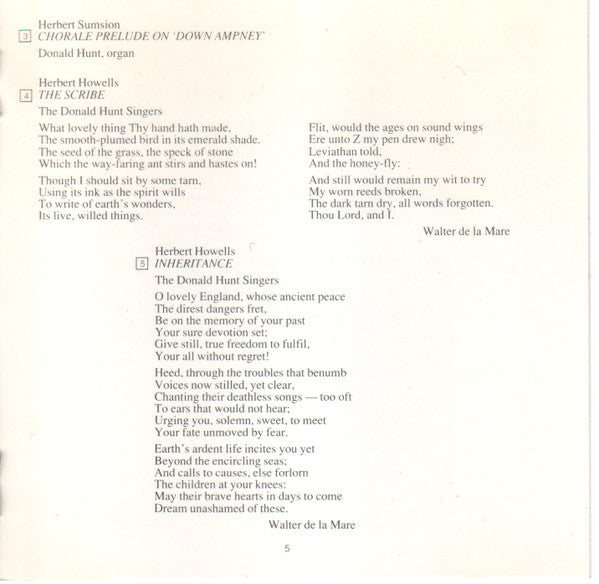 sumsion-•-howells-•-finzi