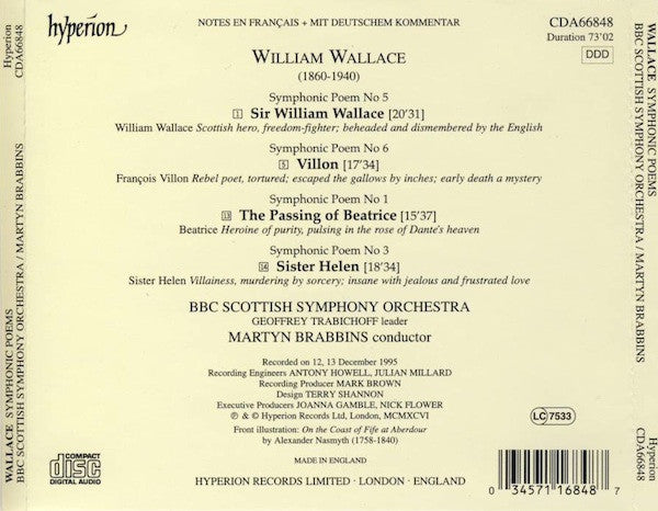 the-passing-of-beatrice-•-sir-william-wallace-•-villon-•-sister-helen
