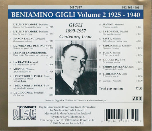 gigli,-volume-2-1925-1940