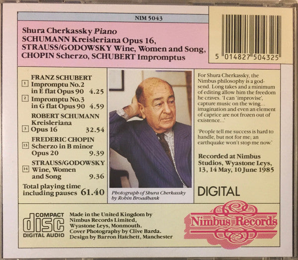schumann---kreisleriana-/-chopin---scherzo-in-b-minor-/-schubert---impromptus-/-strauss-godowsky---wine,-women-and-song