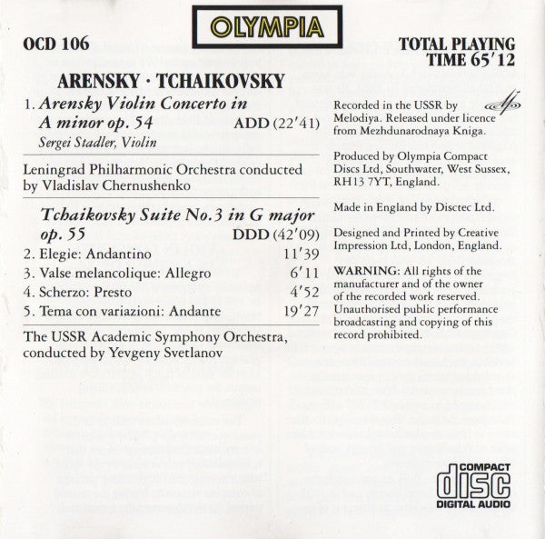 arensky-violin-concerto-op.-54-/-tchaikovsky-suite-no.-3-op.-55