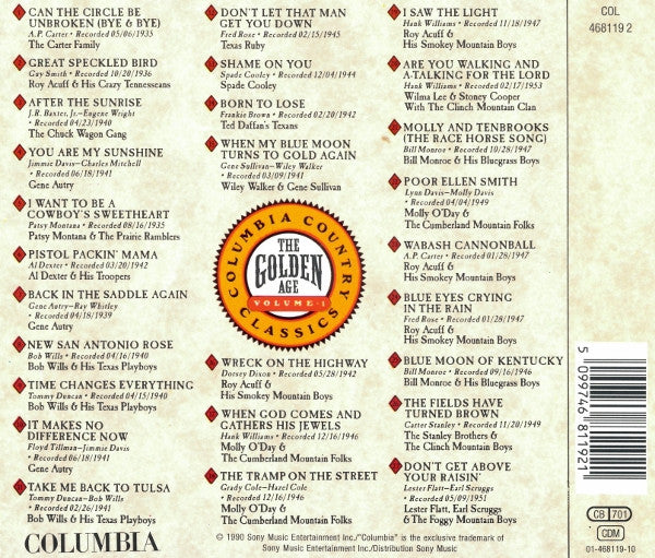 columbia-country-classics-/-volume-1:-the-golden-age