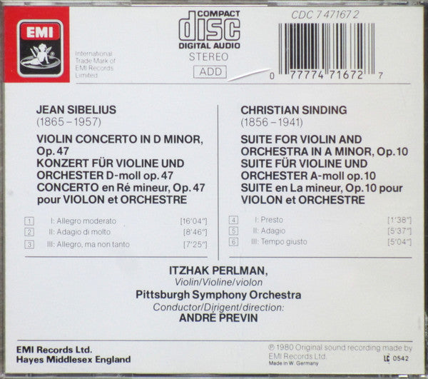 sibelius:-violin-concerto-•-sinding:-suite-for-violin-&-orchestra-op.-10