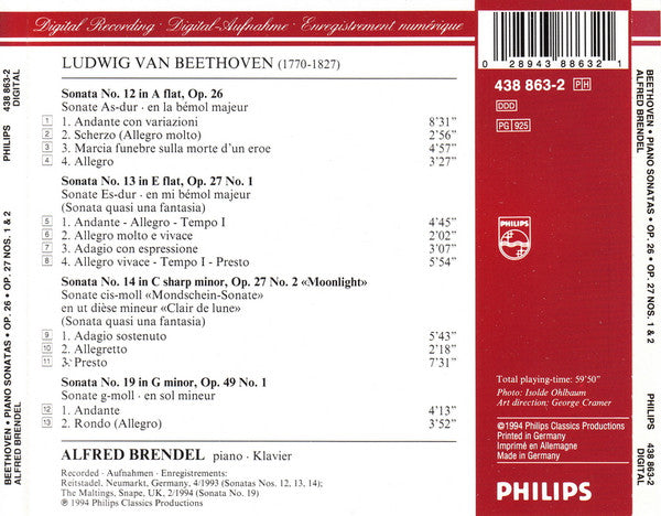 piano-sonatas-=-klaviersonaten:-op.-26-•-op.-27-no.-1-•-op.-27-no.-2-(«moonlight»-=-«mondschein»-=-«clair-de-lune»)-•-op.-49-no.-1