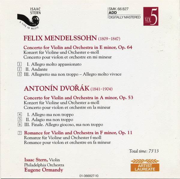 mendelssohn---dvorak:-violin-concertos